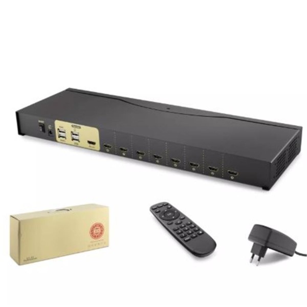 Hadron Hdx1378 8 Port Hdmi Kvm Switch Siyah IR uzaktan kumanda Hadron Hdx1378 8 Port Hdmi Kvm Switch Siyah IR uzaktan kumanda