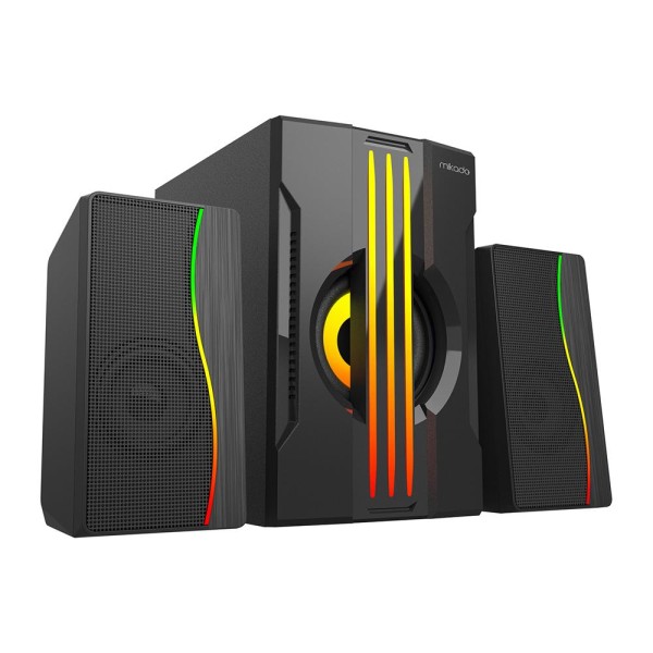 Mikado MD-254 2+1 25W(5w-2+15w) Usb+SD+Fm Bluetooth Destekli RGB Ses Sistemi Mikado MD-254 2+1 25W(5w-2+15w) Usb+SD+Fm Bluetooth Destekli RGB Ses Sistemi