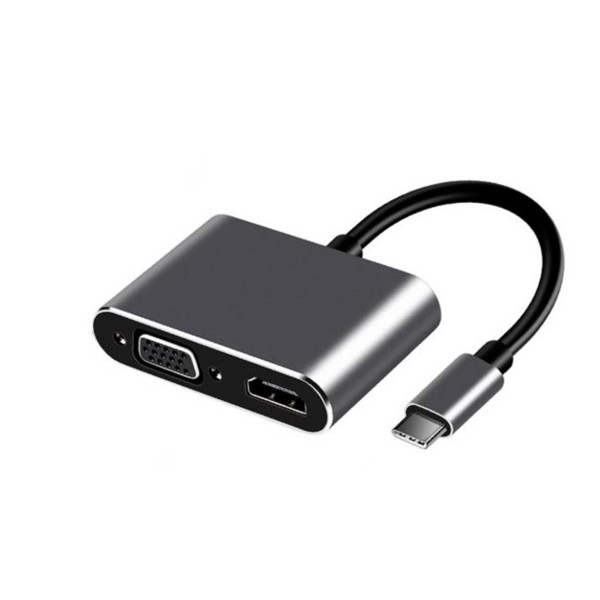 FRISBY FA-7678C Type-c - HDMI+VGA 4Kx2K Adaptör FRISBY FA-7678C Type-c - HDMI+VGA 4Kx2K Adaptör