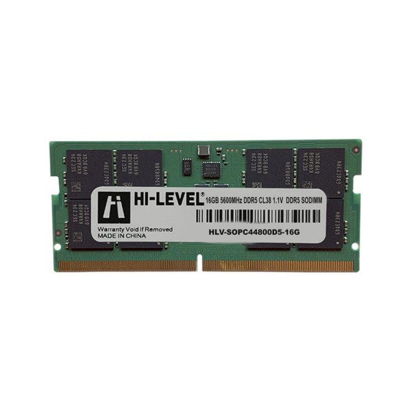 Hi-Level HLV-SOPC44800D5-16G 16GB (1x16GB) DDR5 5600MHz CL40 Notebook Ram (Sodimm)