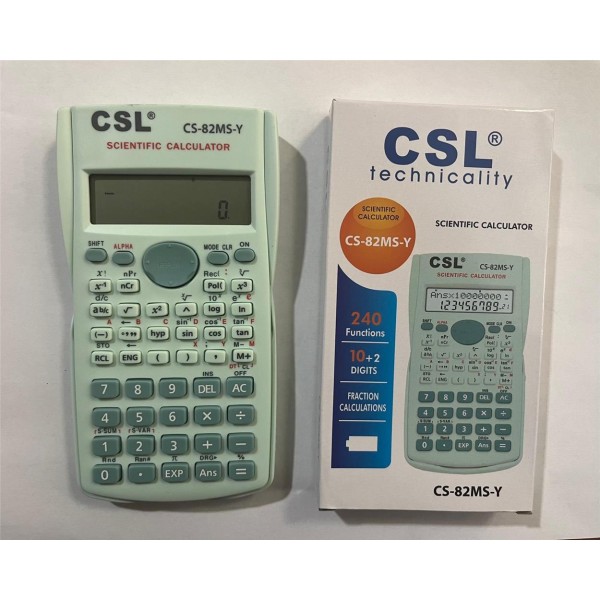 CSL CS-82MS-Y Yeşil Fonksiyonel Hesap Makinesi CSL CS-82MS-Y Yeşil Fonksiyonel Hesap Makinesi
