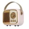 Mikado MD-24BT Echoes 3W 800mAh Pembe Usb+TF Kart+Bluetooth Destekli Klasik Retro Müzik Kutusu