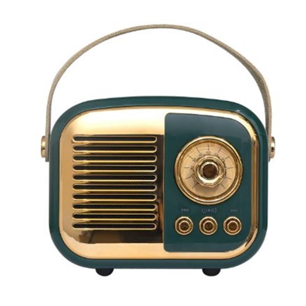 Mikado MD-24BT Echoes 3W 800mAh Yeşil Usb+TF Kart+Bluetooth Destekli Klasik Retro Müzik Kutusu Mikado MD-24BT Echoes 3W 800mAh Yeşil Usb+TF Kart+Bluetooth Destekli Klasik Retro Müzik Kutusu