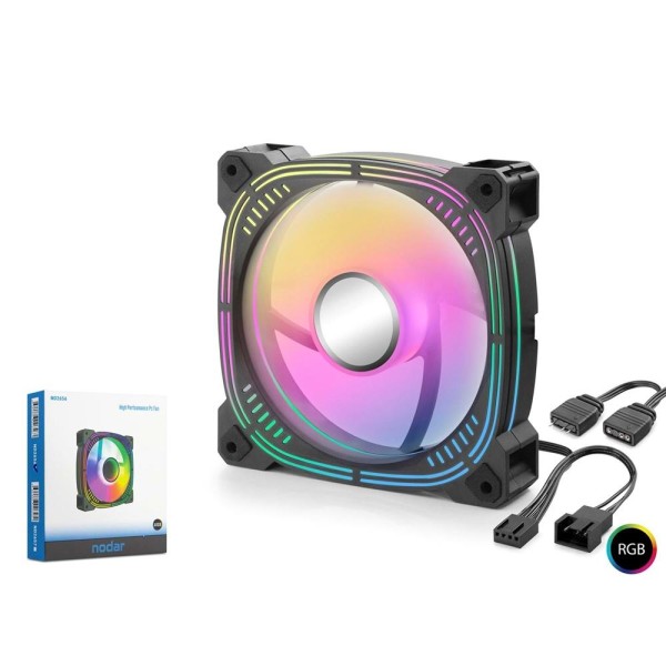 Nodar Nd2656 Kasa Fanı 3.Nesil İç ve Dış Parıltı Argb 12Cm Siyah Nodar Nd2656 Kasa Fanı 3.Nesil İç ve Dış Parıltı Argb 12Cm Siyah