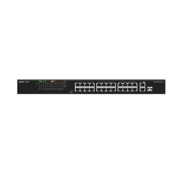 Ruijie-Reyee RG-ES126S-P 26 Port 10-100 Mbps 1 Port Uplink + 1 Port 10-100-1000 Mbps Poe 370W Switch Ruijie-Reyee RG-ES126S-P 26 Port 10-100 Mbps 1 Port Uplink + 1 Port 10-100-1000 Mbps Poe 370W Switch