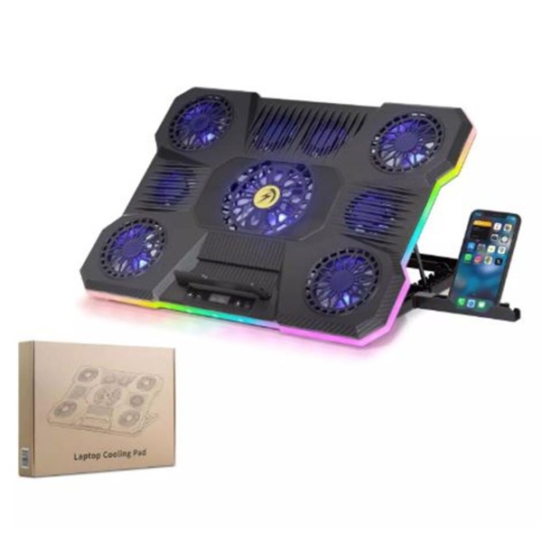 Hadron Dcxa21 Notebook Soğutucu 9-Fan + Telefon Standı 14-18 RGB Siyah Hadron Dcxa21 Notebook Soğutucu 9-Fan + Telefon Standı 14-18 RGB Siyah