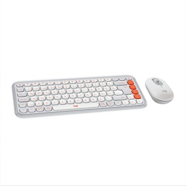 Logitech Pop Icon Combo 920-013076 Beyaz Kablosuz Klavye Mouse Seti Logitech Pop Icon Combo 920-013076 Beyaz Kablosuz Klavye Mouse Seti