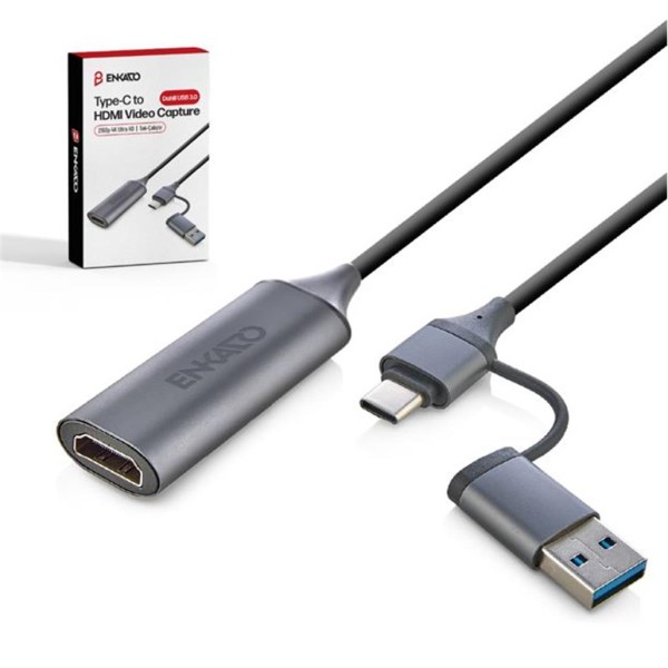 ENKADO EKD-TP46 TYPE-C+USB 3,0 TO HDMI VİDEO CAPTURE ENKADO EKD-TP46 TYPE-C+USB 3,0 TO HDMI VİDEO CAPTURE