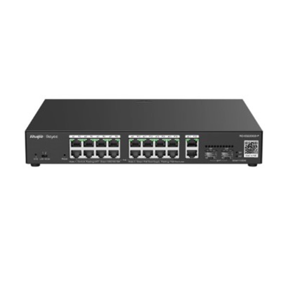 Reyee RG-ES220GS-LP 20 Portlu 10-100-1000 Yönetilebilir 2SFP 2 Gigabit RJ45 Uplink 16Port PoE+(130W) Reyee RG-ES220GS-LP 20 Portlu 10-100-1000 Yönetilebilir 2SFP 2 Gigabit RJ45 Uplink 16Port PoE+(130W)