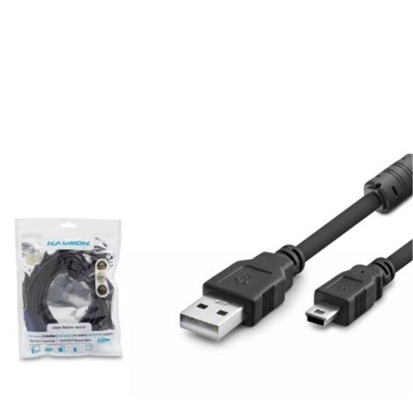 Hadron Hdx7520 Usb Mini V3-5Pin To Usb Kablo 5M Siyah