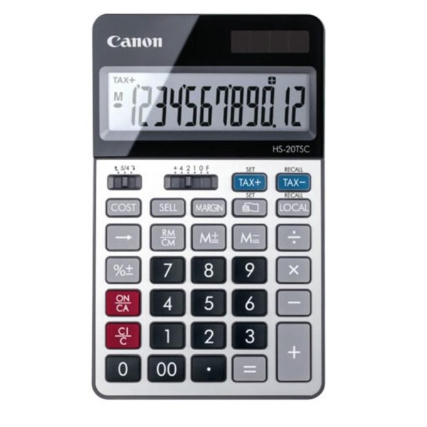 Canon HS-20 TSC 12 Hane Metal Kasa Masa Üstü Hesap Makinesi Canon HS-20 TSC 12 Hane Metal Kasa Masa Üstü Hesap Makinesi