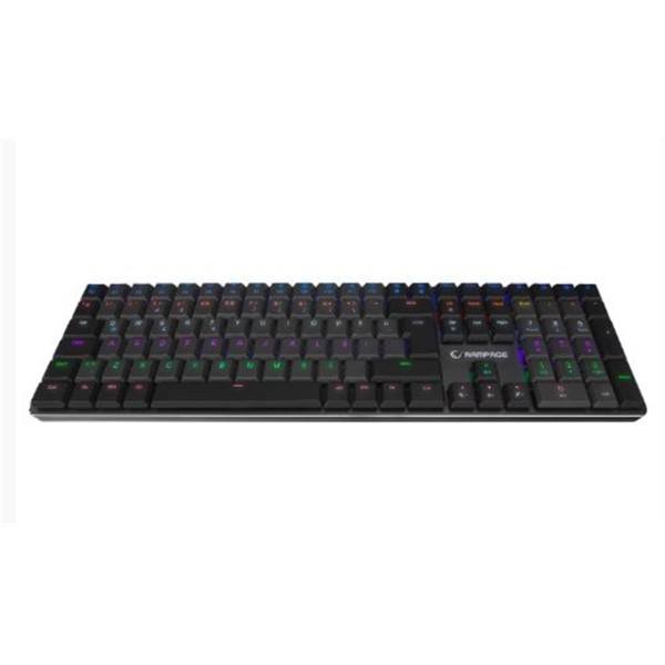 Rampage GRANITE PRO Siyah-Gri Low Profile BLUE SWITCH Q Rainbow Mekanik Gaming Oyuncu Klavye Rampage GRANITE PRO Siyah-Gri Low Profile BLUE SWITCH Q Rainbow Mekanik Gaming Oyuncu Klavye