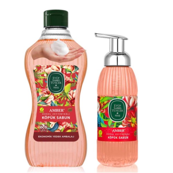 Eyüp Sabri Tuncer 1,5 lt+500 ml Amber Doğal Zeytinyağlı Köpük Sabun Eyüp Sabri Tuncer 1,5 lt+500 ml Amber Doğal Zeytinyağlı Köpük Sabun