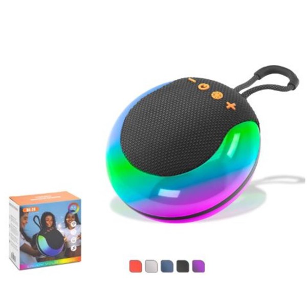 HADRON BS26 Mini Bluetooth Hoparlör FM RGB 12 x 6 x 12.3 cm HADRON BS26 Mini Bluetooth Hoparlör FM RGB 12 x 6 x 12.3 cm