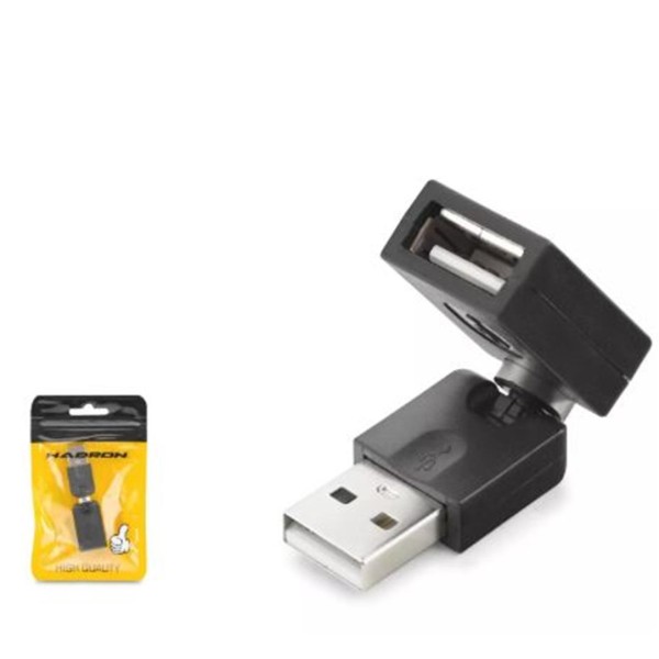 HADRON HDX1357 USB Dişi Mafsallı Adaptör - Siyah HADRON HDX1357 USB Dişi Mafsallı Adaptör - Siyah