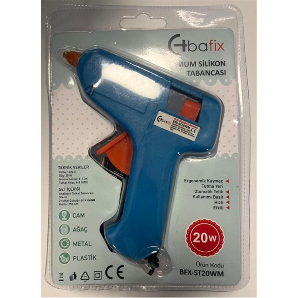Bafix Mum Silikon Tabancası Mavi 20W Bafix Mum Silikon Tabancası Mavi 20W