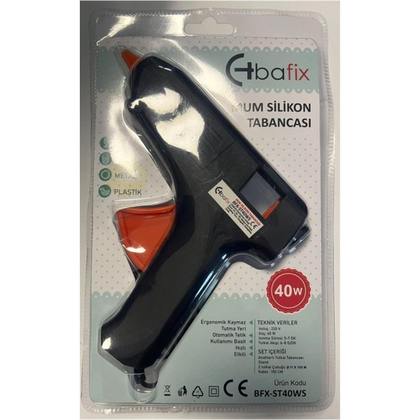 Bafix Mum Silikon Tabancası Siyah 40W Bafix Mum Silikon Tabancası Siyah 40W