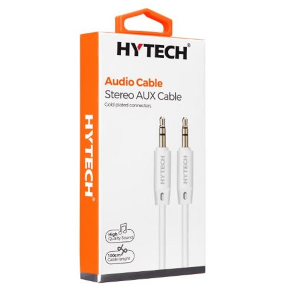 Hytech HY-X70 1m Beyaz 3.5mm Stereo Ses Kablosu Hytech HY-X70 1m Beyaz 3.5mm Stereo Ses Kablosu