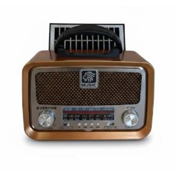 Everton RT-653  Solarlı,Şarjlı Nostaljik Radyo (Bluetooth-USB-SD-FM ) 