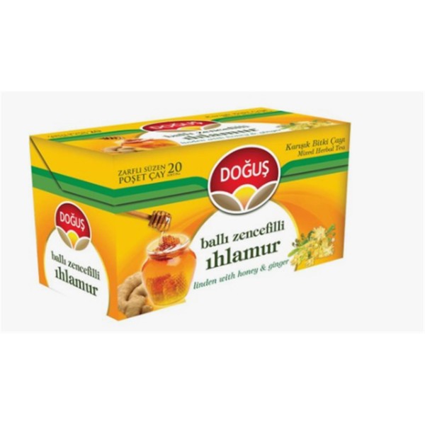 Doğuş Ballı Zencefilli Ihlamur Bitki Çayı 20x1,5 gr Doğuş Ballı Zencefilli Ihlamur Bitki Çayı 20x1,5 gr