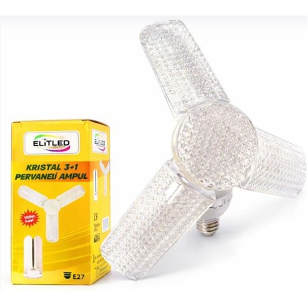 Elitled Kristal 3+1 Pervane Led Ampul Elitled Kristal 3+1 Pervane Led Ampul