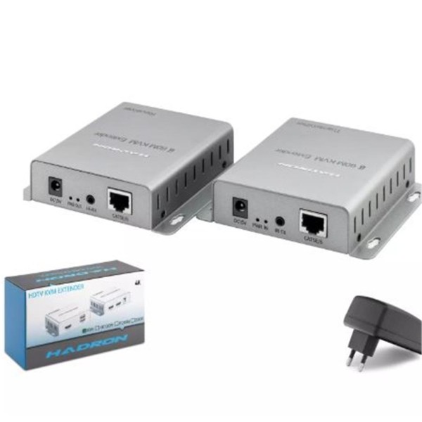 HADRON HDX1600 HDMI KVM Extender 4K 30 Hz 60 m - Gümüş HADRON HDX1600 HDMI KVM Extender 4K 30 Hz 60 m - Gümüş