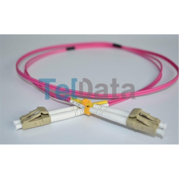 TELDATA TLD-LCLCOM41 LC-UPC-LC-UPC MM DX OM4 1 METRE FIBER OPTIK PATCHCORD