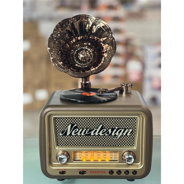 Everton Rt-609  Bluetooth Fm-Usb-Tf-Aux  Şarjlı Nostaljik Radyo