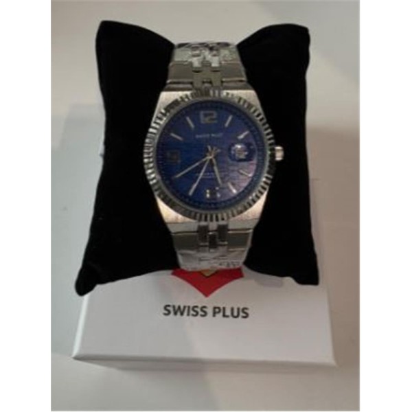 Swiss Plus Man Watch Premium Seri Model-1 ST3442AGS Blue-Silver(Kol Saati) Swiss Plus Man Watch Premium Seri Model-1 ST3442AGS Blue-Silver(Kol Saati)