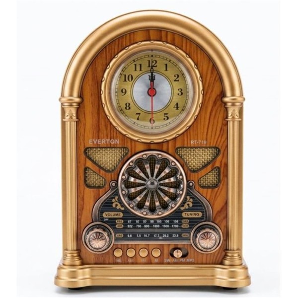 Everton RT-719 Şarjlı, Saat Göstergeli Nostaljik Radyo( Bluetooth-USB-SD-FM) Everton RT-719 Şarjlı, Saat Göstergeli Nostaljik Radyo( Bluetooth-USB-SD-FM)