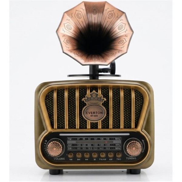 Everton RT-605 Şarjlı,  Nostaljik Radyo( Bluetooth-USB-SD-FM)