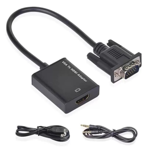Vcom CG597 Vga Erkek To Hdmi Dişi+AUX Siyah Dönüştürücü Vcom CG597 Vga Erkek To Hdmi Dişi+AUX Siyah Dönüştürücü