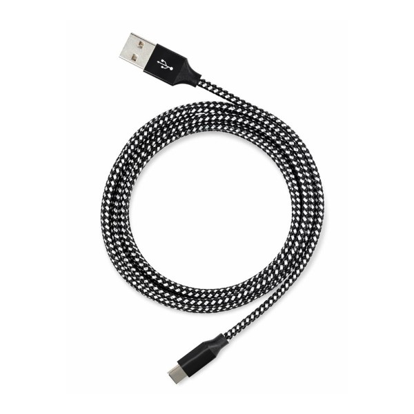 Vcom CU250 Type-C to USB 3m 15W (5V-3A) Örgülü Şarj Kablosu Vcom CU250 Type-C to USB 3m 15W (5V-3A) Örgülü Şarj Kablosu
