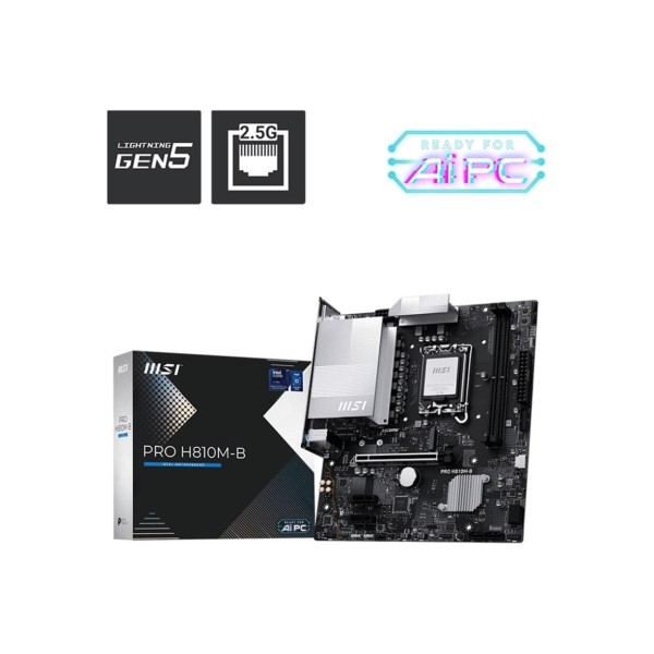 Msı Pro H810M-B Intel H810 Soket 1851 DDR5 6400+(OC)MHz mATX Gaming (Oyuncu) Anakart Msı Pro H810M-B Intel H810 Soket 1851 DDR5 6400+(OC)MHz mATX Gaming (Oyuncu) Anakart