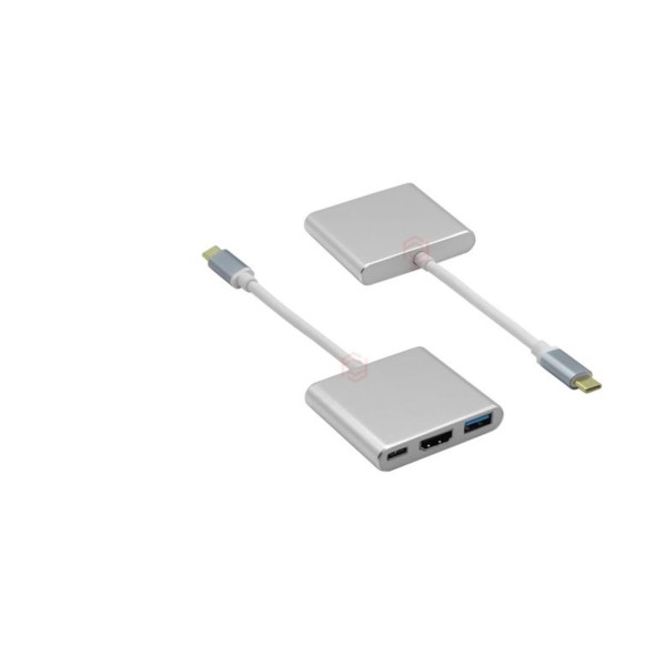 Frisby FA-7656TC Type-C - HDMI + USB 3.0 Adaptör + PD Şarj Frisby FA-7656TC Type-C - HDMI + USB 3.0 Adaptör + PD Şarj
