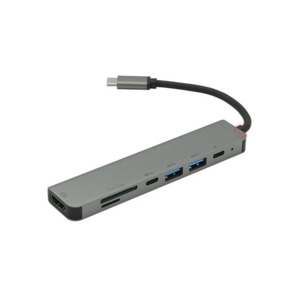 Frisby FA-7662TC USB Type-C™ - HDMI + SD-TF + USB 3.0 Adaptör + PD Şarj Frisby FA-7662TC USB Type-C™ - HDMI + SD-TF + USB 3.0 Adaptör + PD Şarj