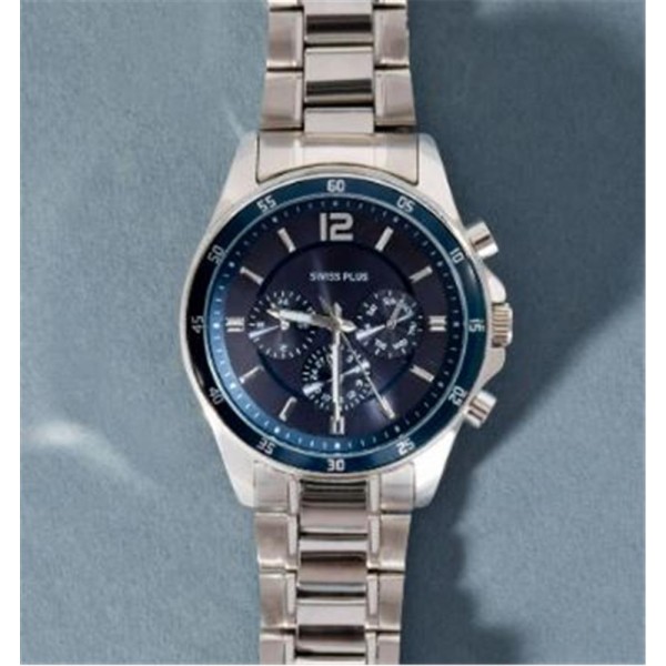 Swiss Plus Man Watch Basic Seri Model-8 ST3516AGS Lüx Blue-Silver(Kol Saati) Swiss Plus Man Watch Basic Seri Model-8 ST3516AGS Lüx Blue-Silver(Kol Saati)