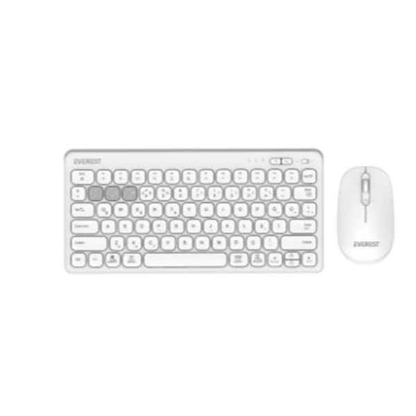 Everest KM-BT903 Beyaz 3in1 3 BT + 2.4 İnce Q 4 Cihaz Bağlantılı Kablosuz Klavye + Mouse Set Everest KM-BT903 Beyaz 3in1 3 BT + 2.4 İnce Q 4 Cihaz Bağlantılı Kablosuz Klavye + Mouse Set