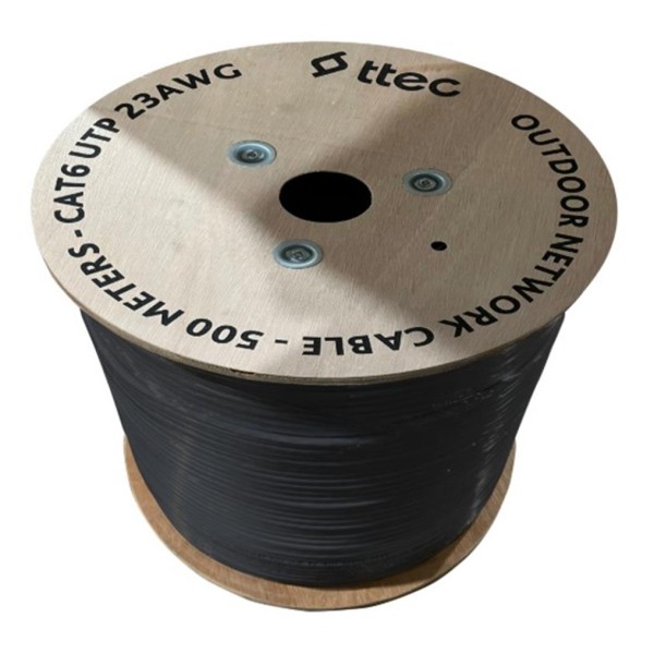 Ttec KBL-CAT6-23CCA-OUT500S Dış Mekan Siyah 500 metre Kablo Ttec KBL-CAT6-23CCA-OUT500S Dış Mekan Siyah 500 metre Kablo