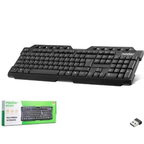 NODAR ND864 Kablosuz Multimedya Klavye Smart TV Uyumlu - Siyah NODAR ND864 Kablosuz Multimedya Klavye Smart TV Uyumlu - Siyah
