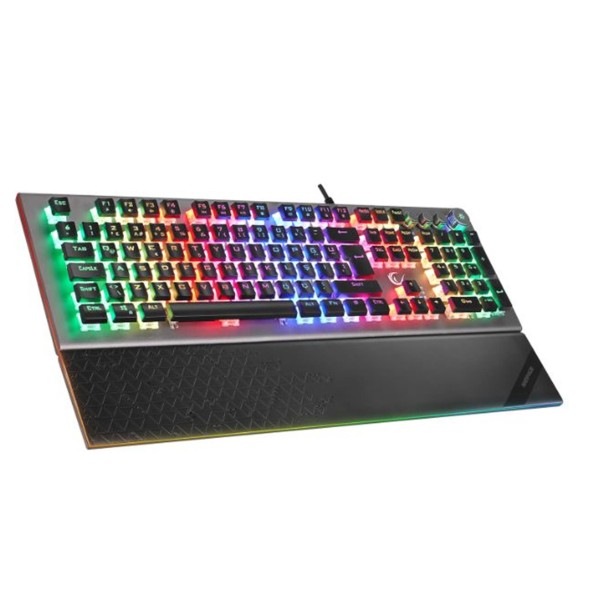 Rampage KB-R101 IMPRESSIVE Gri-Siyah USB RGB Aydınlatmalı İnce Tasarım Red Switch Oyuncu Klavyesi Rampage KB-R101 IMPRESSIVE Gri-Siyah USB RGB Aydınlatmalı İnce Tasarım Red Switch Oyuncu Klavyesi
