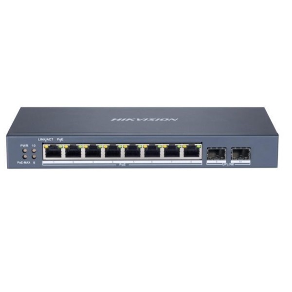 Hikvision DS-3E1510P-SI 8 Port 10-100-1000 Mbps Gigabit Akıllı Yönetilebilir PoE Switch