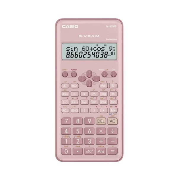 Casio FX-82MS-2-PK-W-DTF Versiyon Bilimsel Pembe Fonksiyonlu Hesap Makinesi