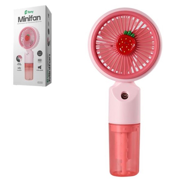 Feny FN-F50 Pembe Kademeli Ultra Sessiz Buharlı Şarjlı 800Mah Mini El Fanı Feny FN-F50 Pembe Kademeli Ultra Sessiz Buharlı Şarjlı 800Mah Mini El Fanı