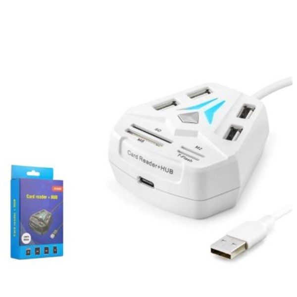 HADRON A068W USB Combo Hub Kart Okuyucu 8 Port Beyaz HADRON A068W USB Combo Hub Kart Okuyucu 8 Port Beyaz