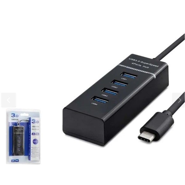HADRON HDX7045 Type-C 3.0 Hub 4 Port 5 Gbps Siyah HADRON HDX7045 Type-C 3.0 Hub 4 Port 5 Gbps Siyah