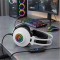 Rampage RM-K1 PULSAR Beyaz Usb 7.1 Surround+Titreşim RGB Gaming Oyuncu Mikrofonlu Kulaklık