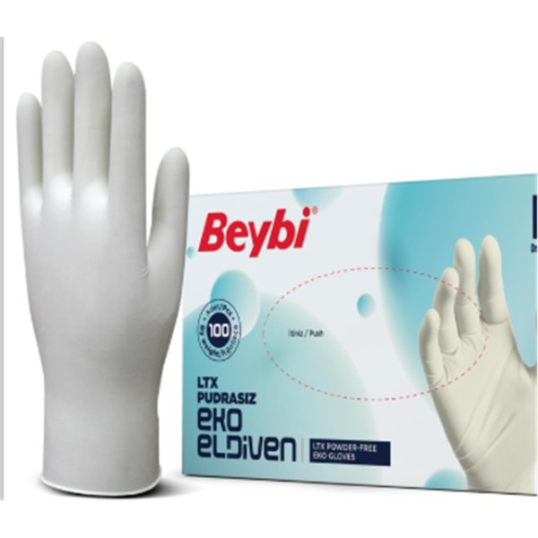 Beybi Lateks Pudrasız Eko (S) Small Beden Muayene Eldiven 100lü Paket Beybi Lateks Pudrasız Eko (S) Small Beden Muayene Eldiven 100lü Paket