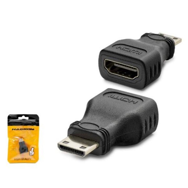 HADRON HDX1268 Mini HDMI to HDMI Adaptör 1080p Siyah HADRON HDX1268 Mini HDMI to HDMI Adaptör 1080p Siyah