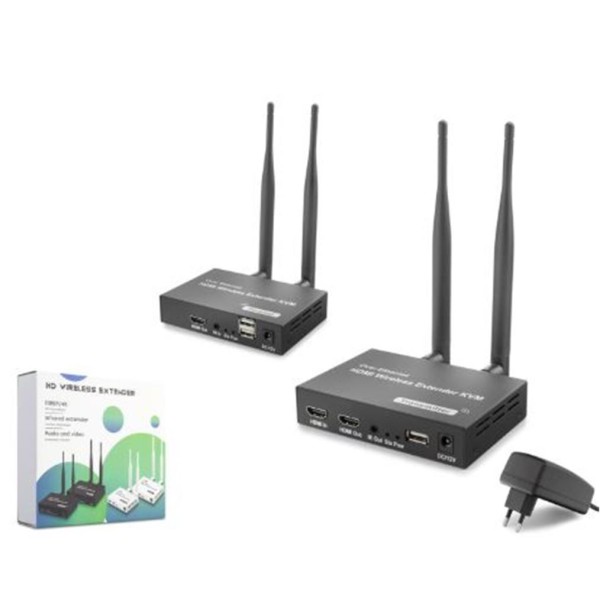 HADRON HDX1443 Kablosuz HDMI KVM Görüntü Aktarım Seti Loop-Out IR 1080p 300 m Siyah HADRON HDX1443 Kablosuz HDMI KVM Görüntü Aktarım Seti Loop-Out IR 1080p 300 m Siyah